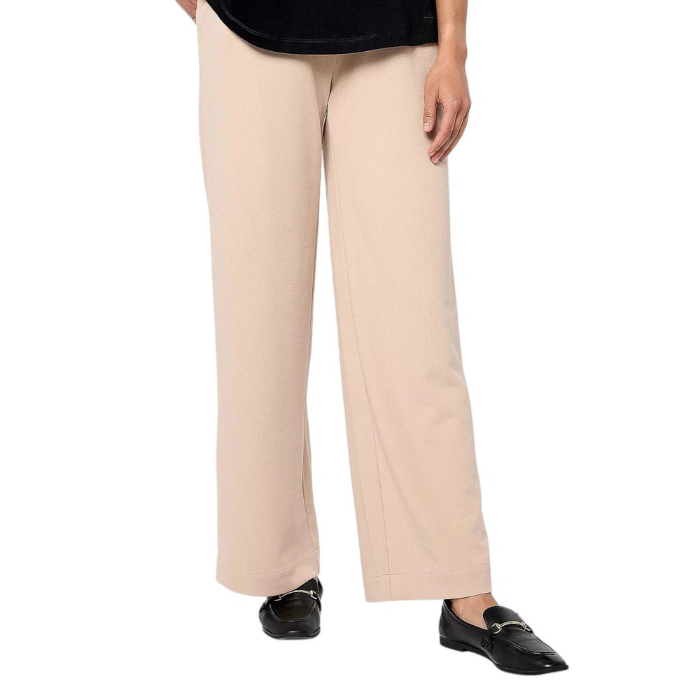 Dennis Basso Luxe Knit Wide Leg Pants Sand - Regular